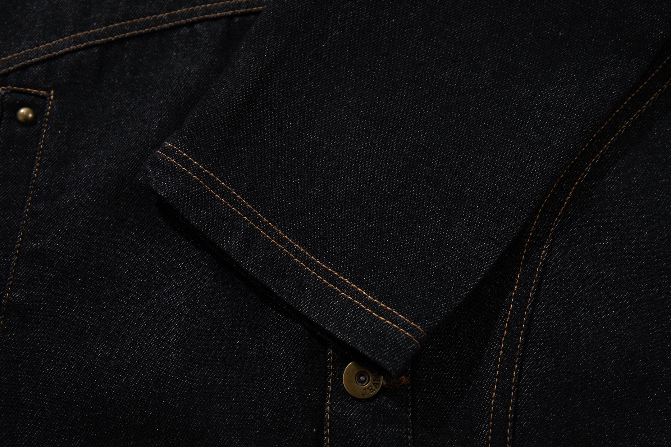 3-6-5.shop Curved Seam Denim Jacket
