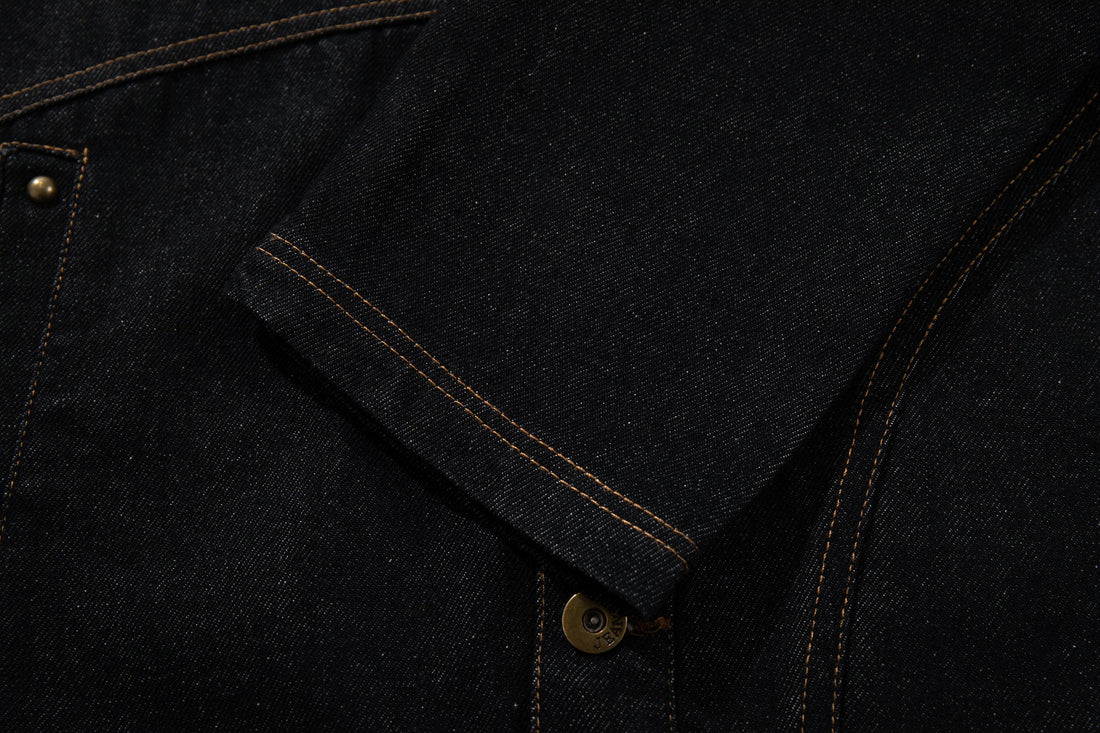 3-6-5.shop Curved Seam Denim Jacket