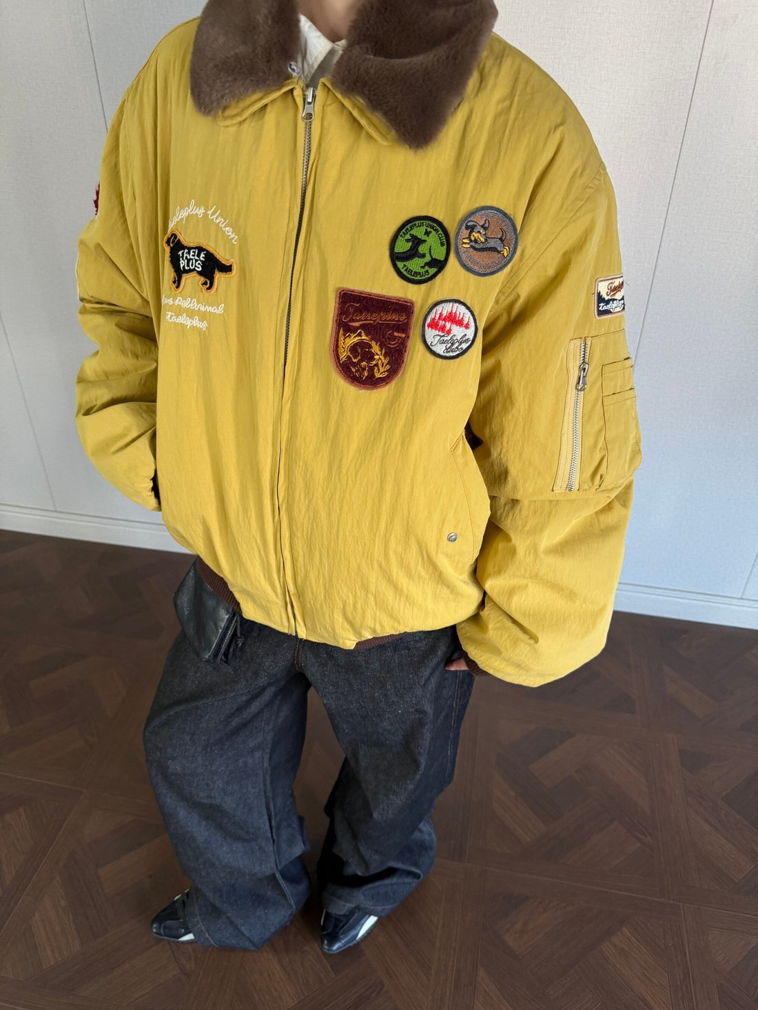 3-6-5.shop Aviation Patch Bomber Jacket