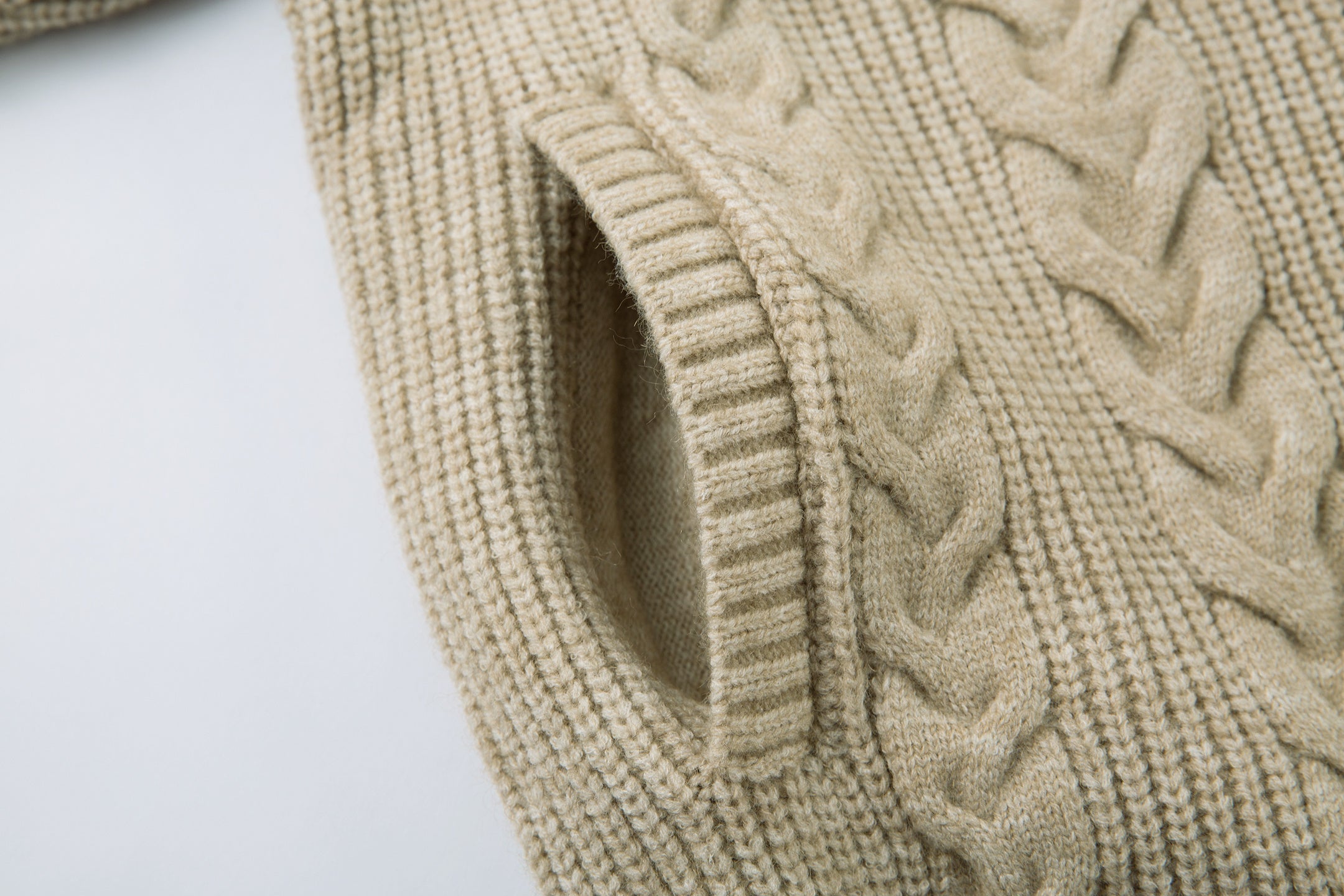 3-6-5.shop Cable Knit Zip-Up Sweater Jacket