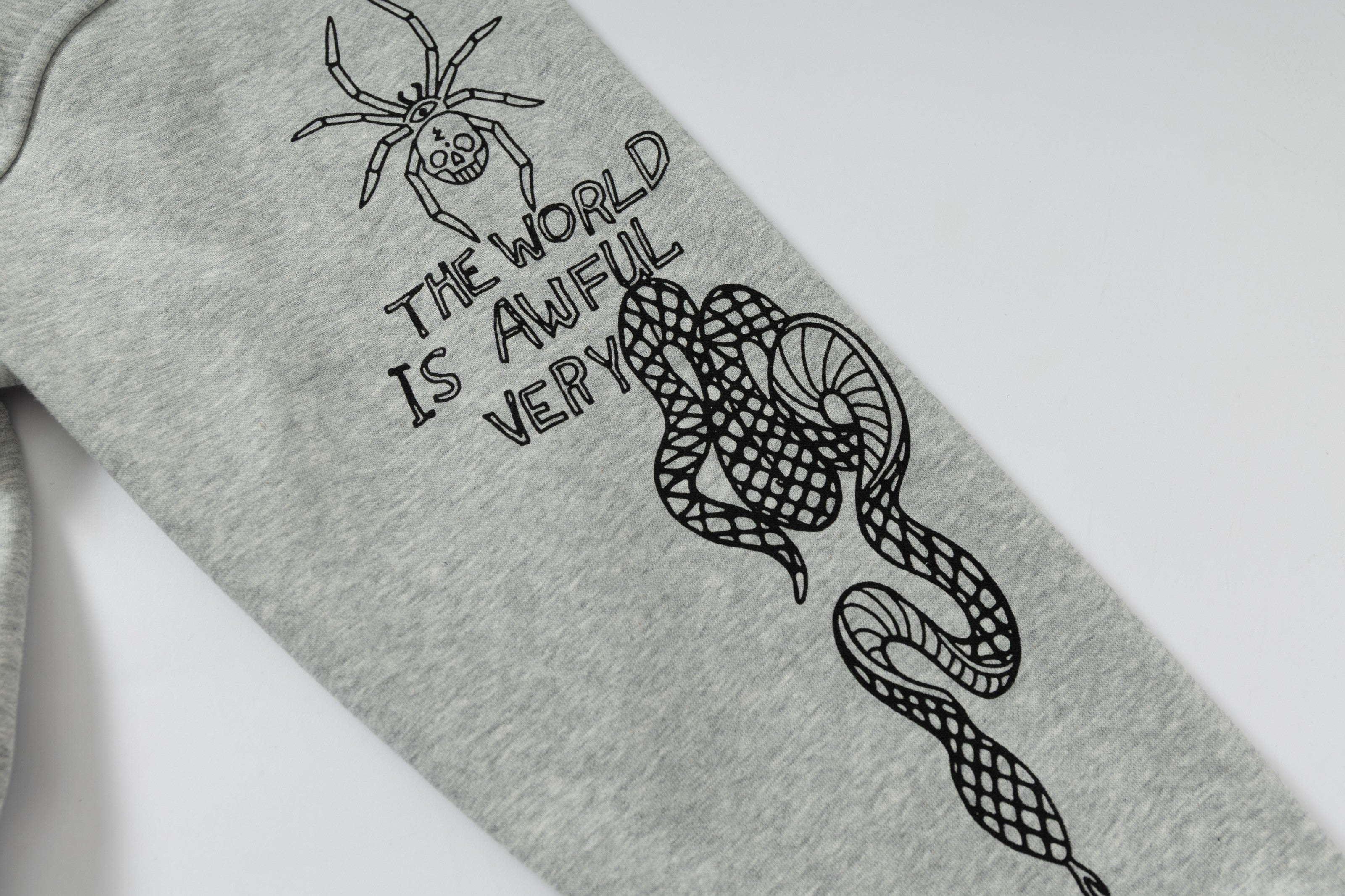 3-6-5.shop Doodle Graphic Zip Hoodie