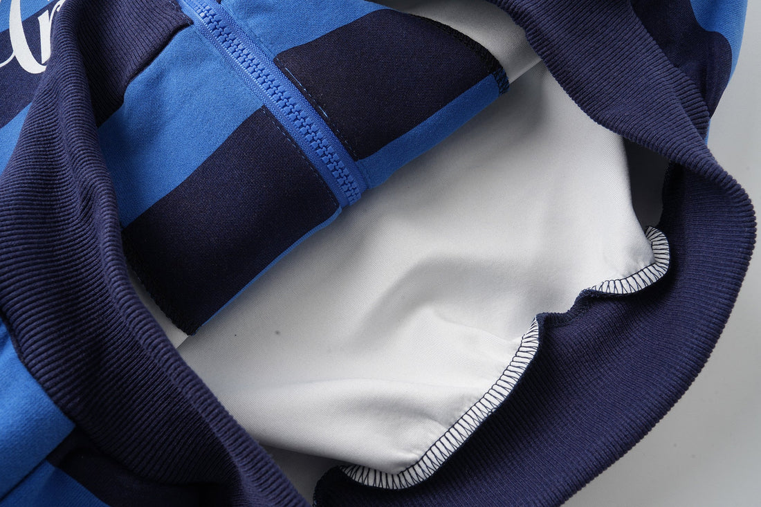 3-6-5.shop Striped Zip Hoodie
