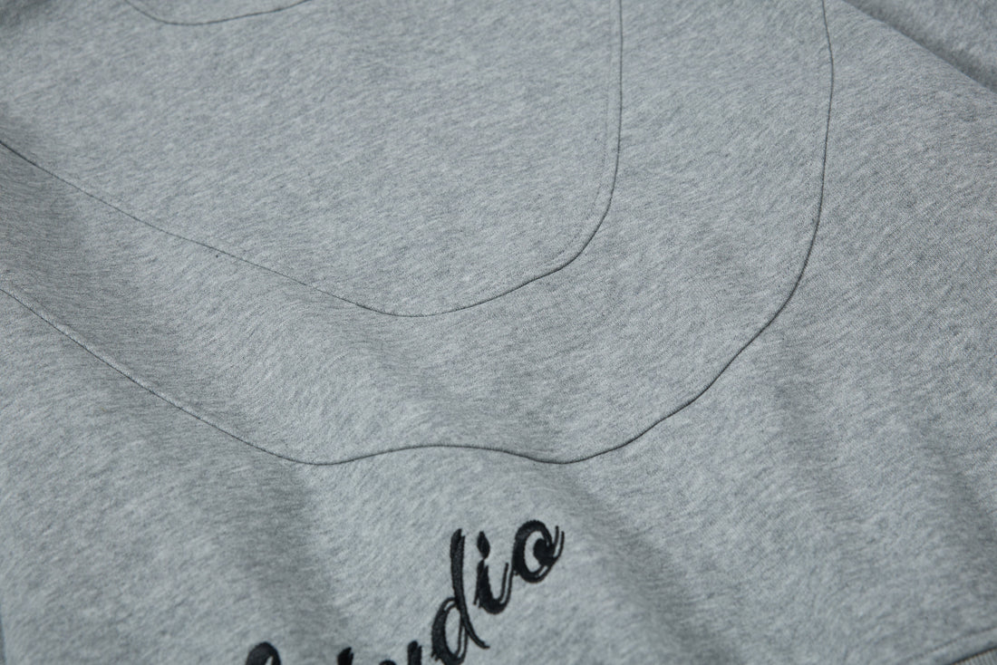 3-6-5.shop Curved Panel Full-Zip Hoodie