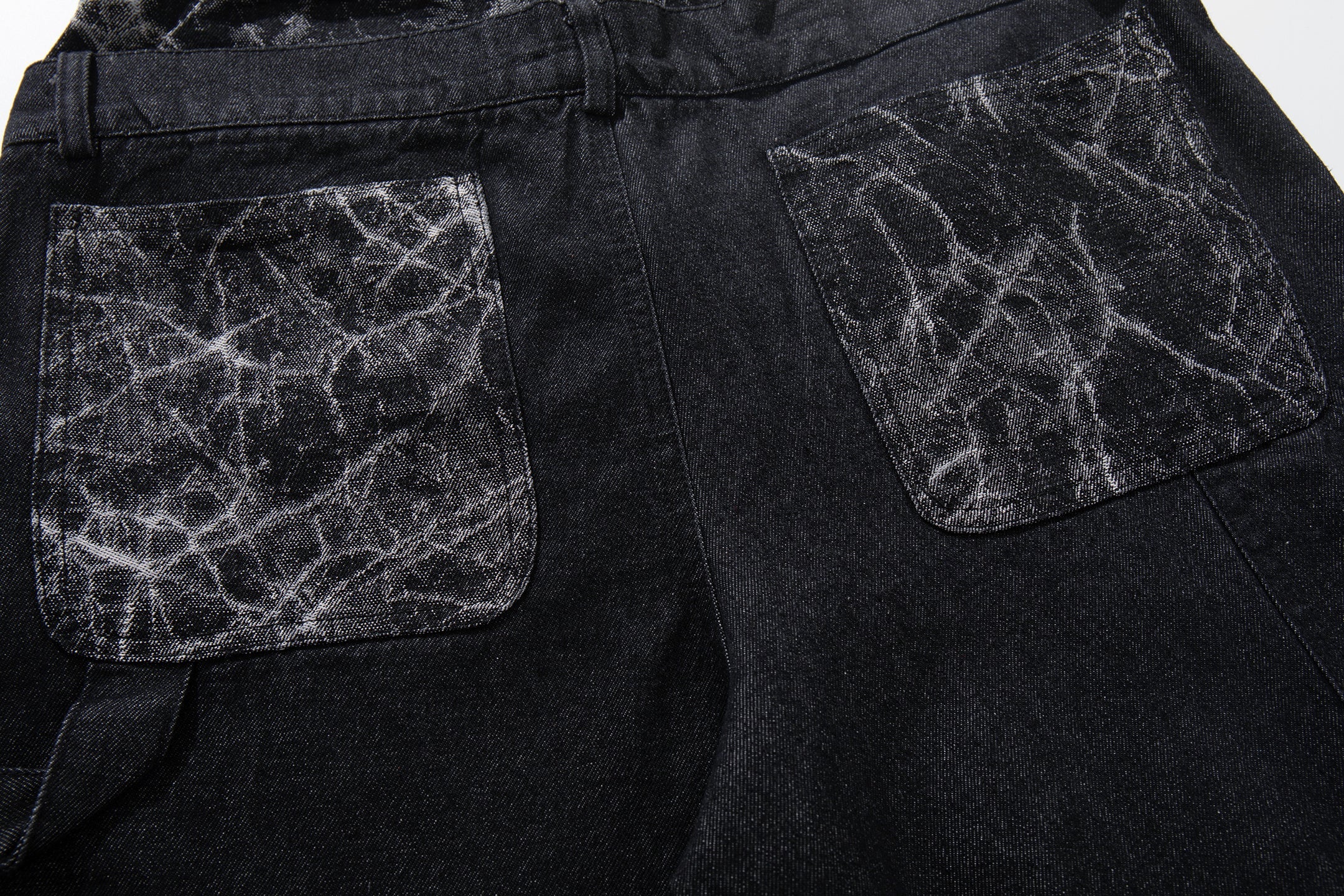 3-6-5.shop Cracked Panel Wide-Leg Pants
