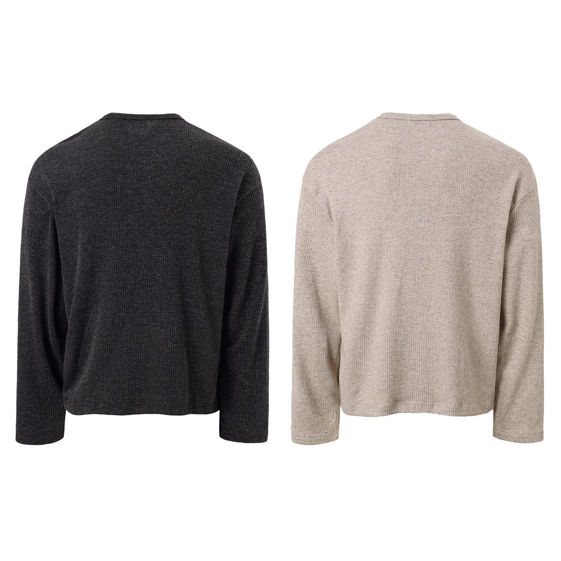 3-6-5.shop Ribbed Texture Long-Sleeve Tee