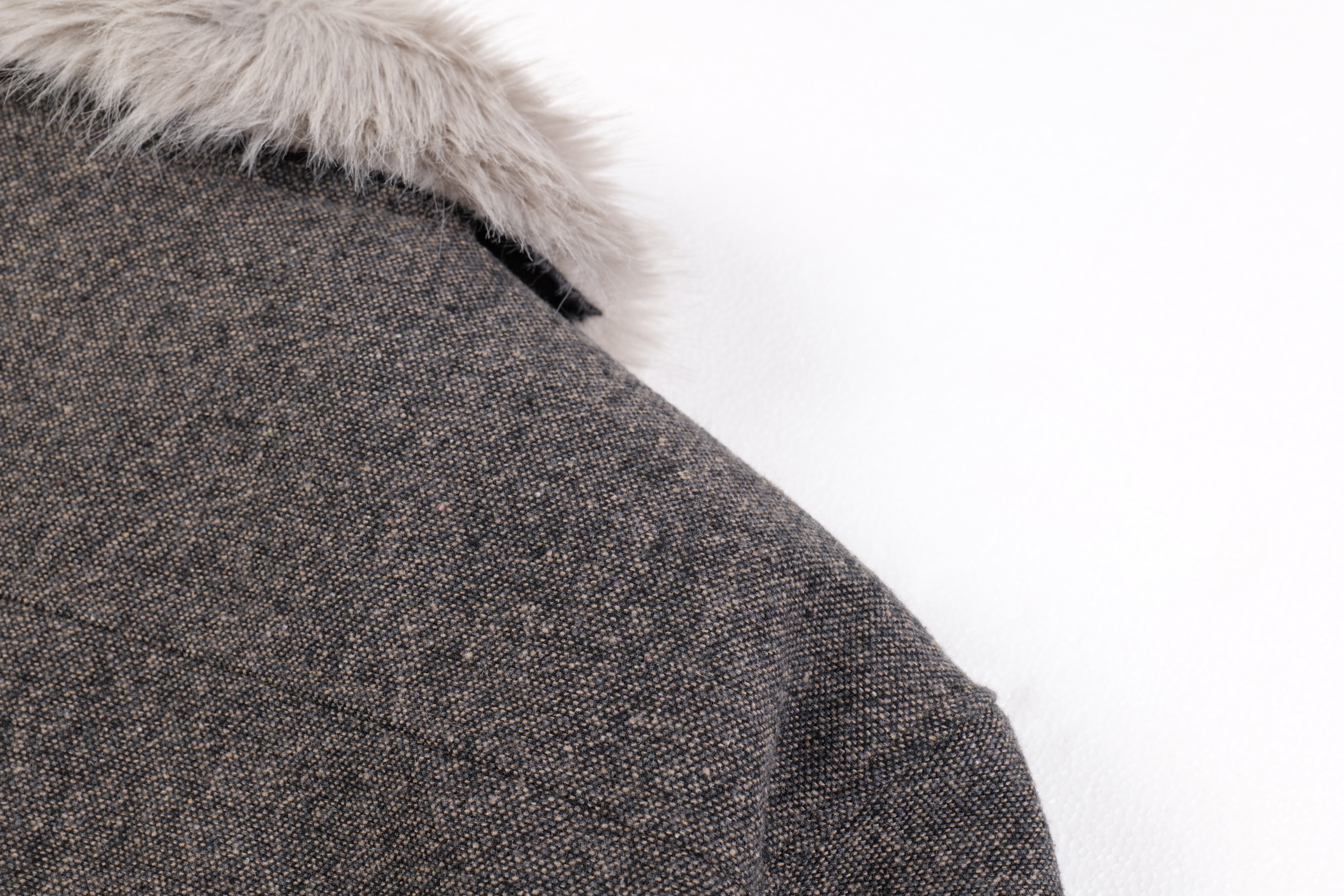 3-6-5.shop Faux-Fur Collar Wool-Blend Jacket