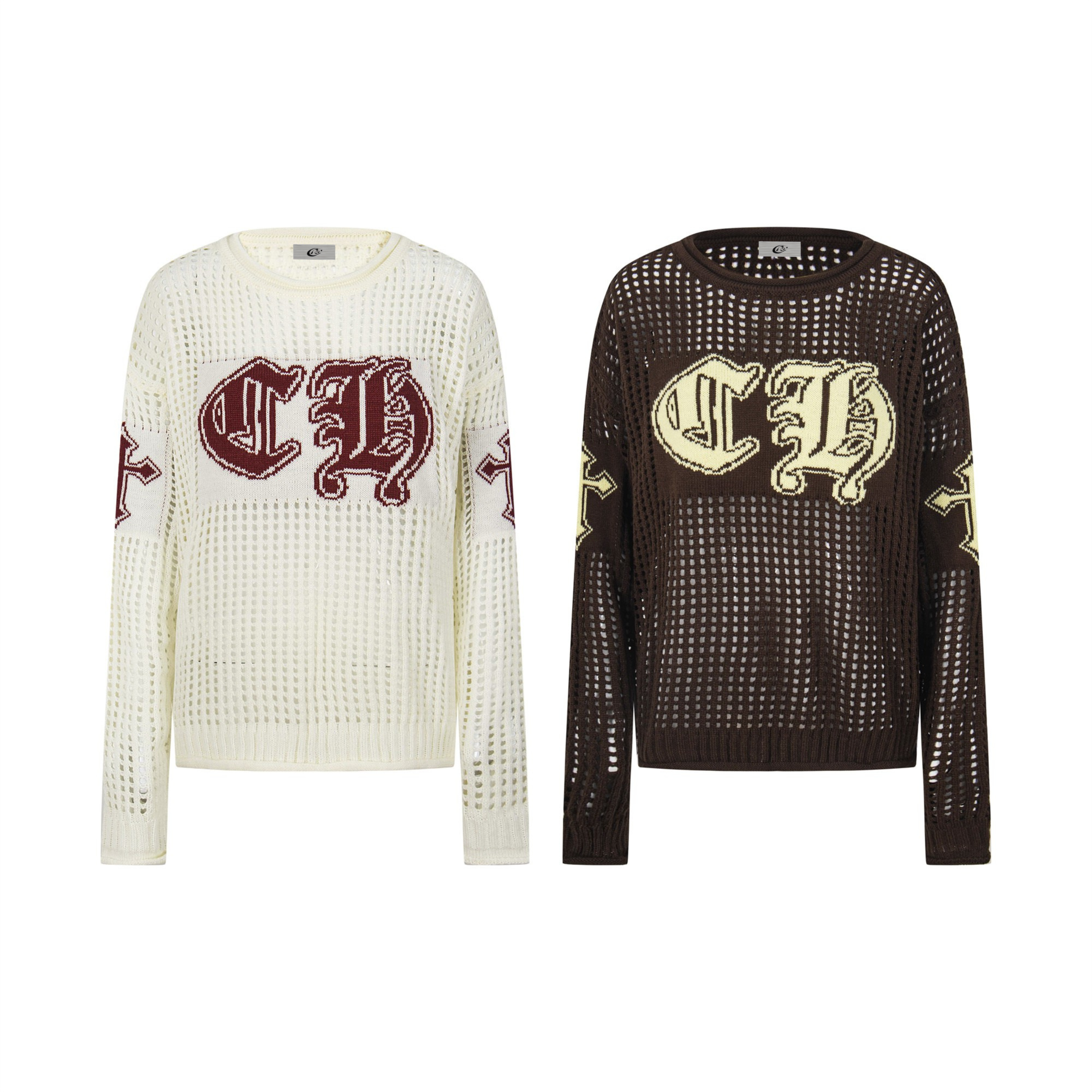 3-6-5.shop Hollow Knit Crewneck Sweater