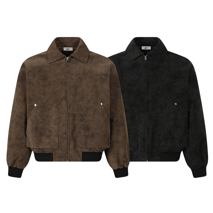 3-6-5.shop Vintage Suede Texture Jacket