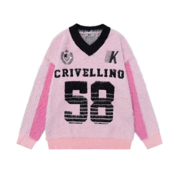 3-6-5.shop Retro Varsity Knit Sweater