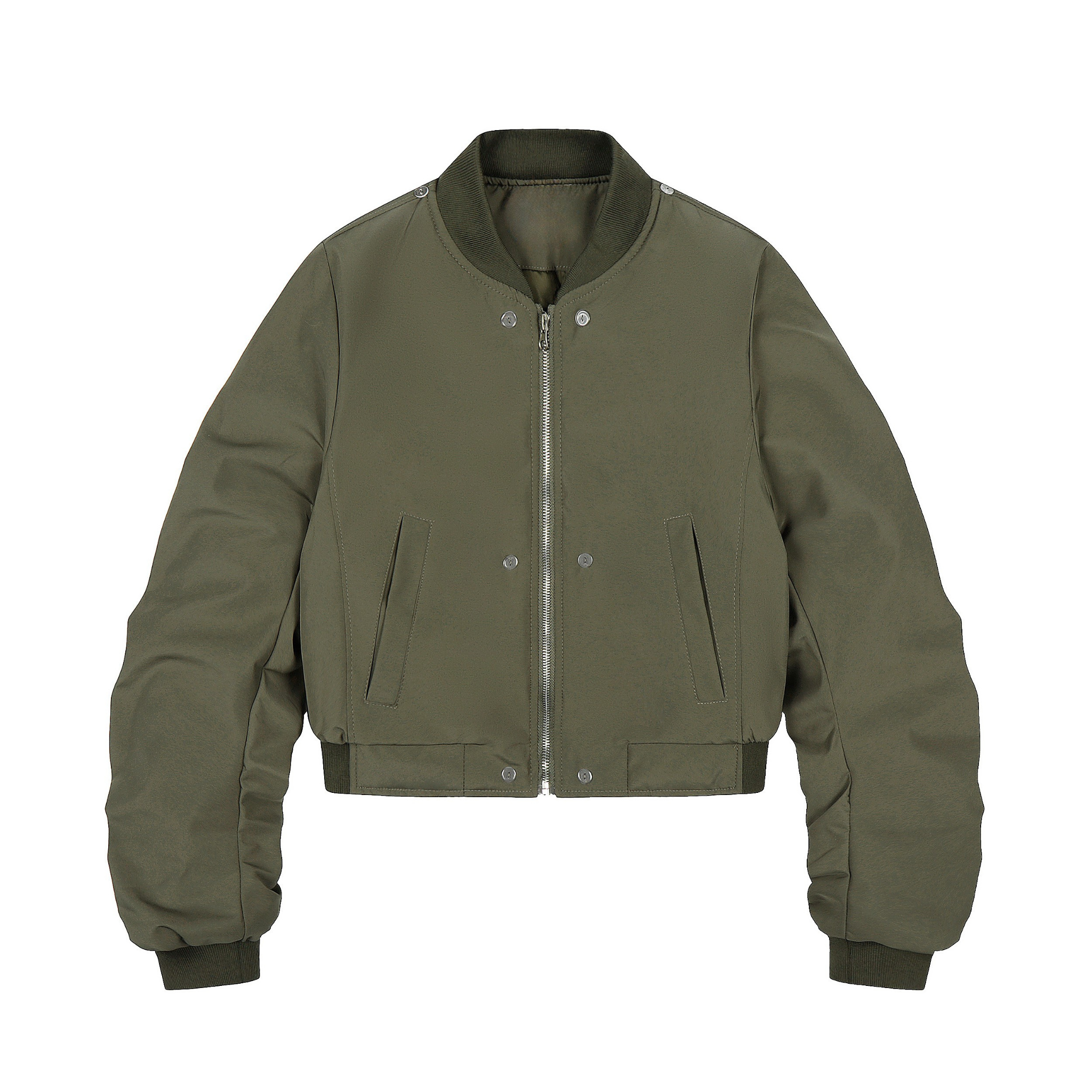 3-6-5.shop Detachable Faux Fur Scarf Bomber Jacket