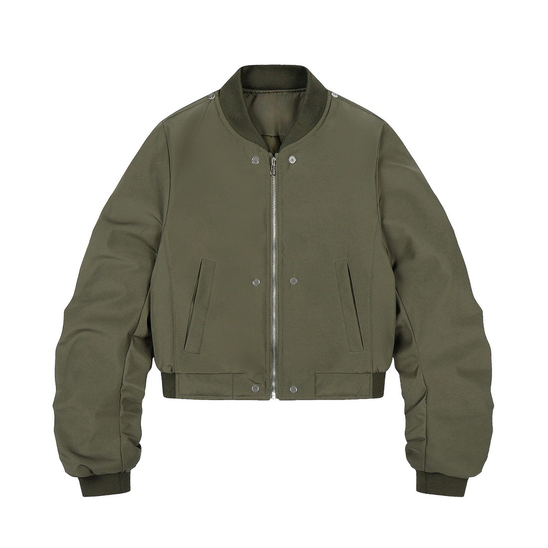 3-6-5.shop Detachable Faux Fur Scarf Bomber Jacket