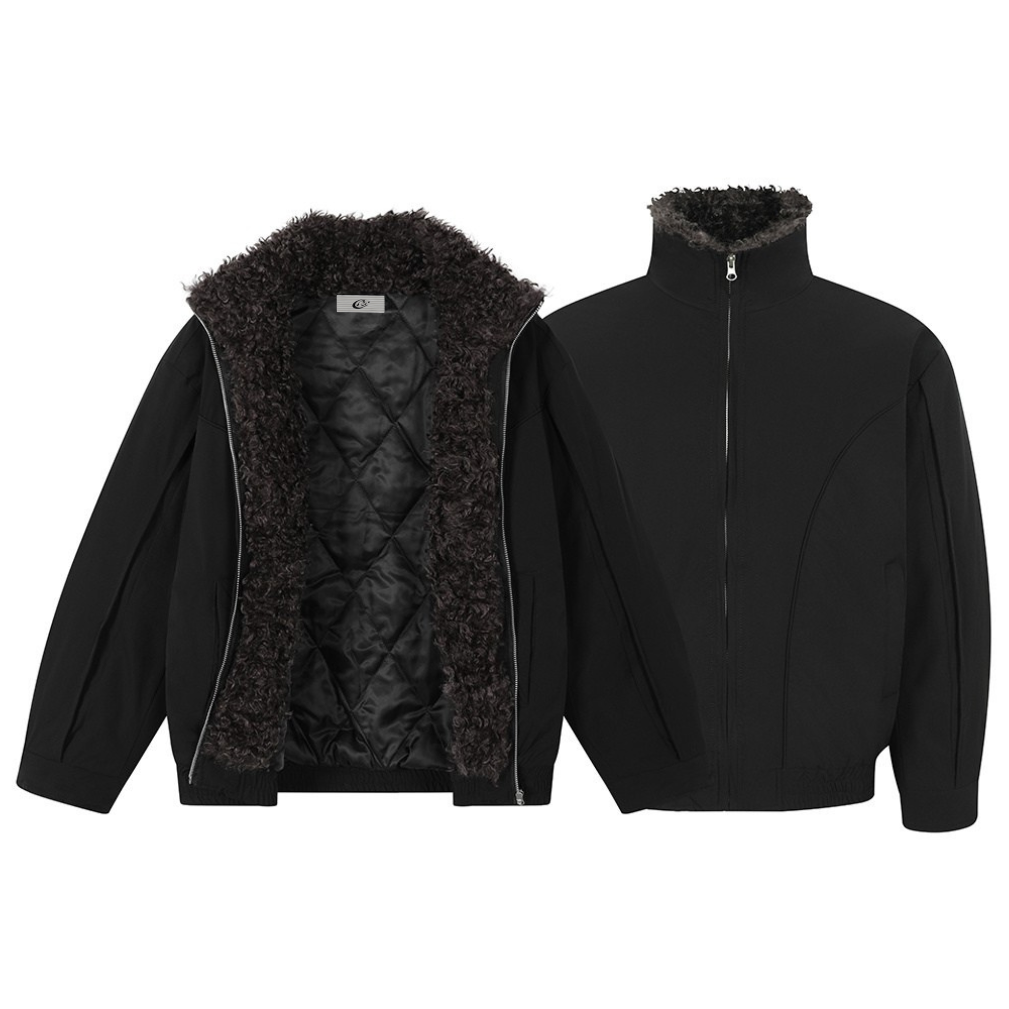 3-6-5.shop Faux Shearling Lined Jacket