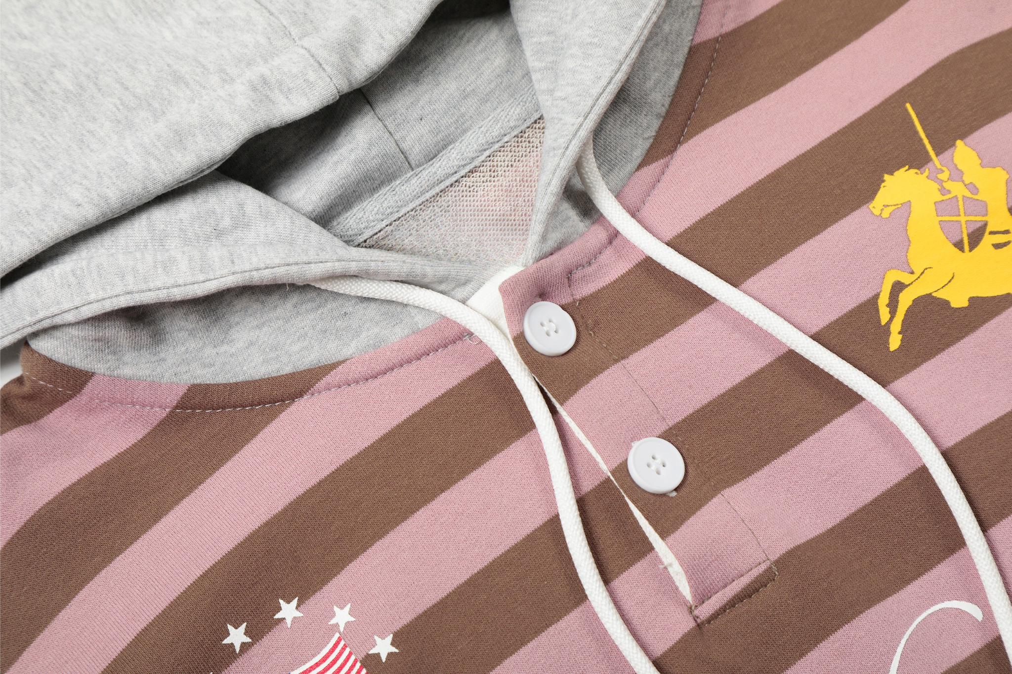 3-6-5.shop Striped Rugby Hoodie