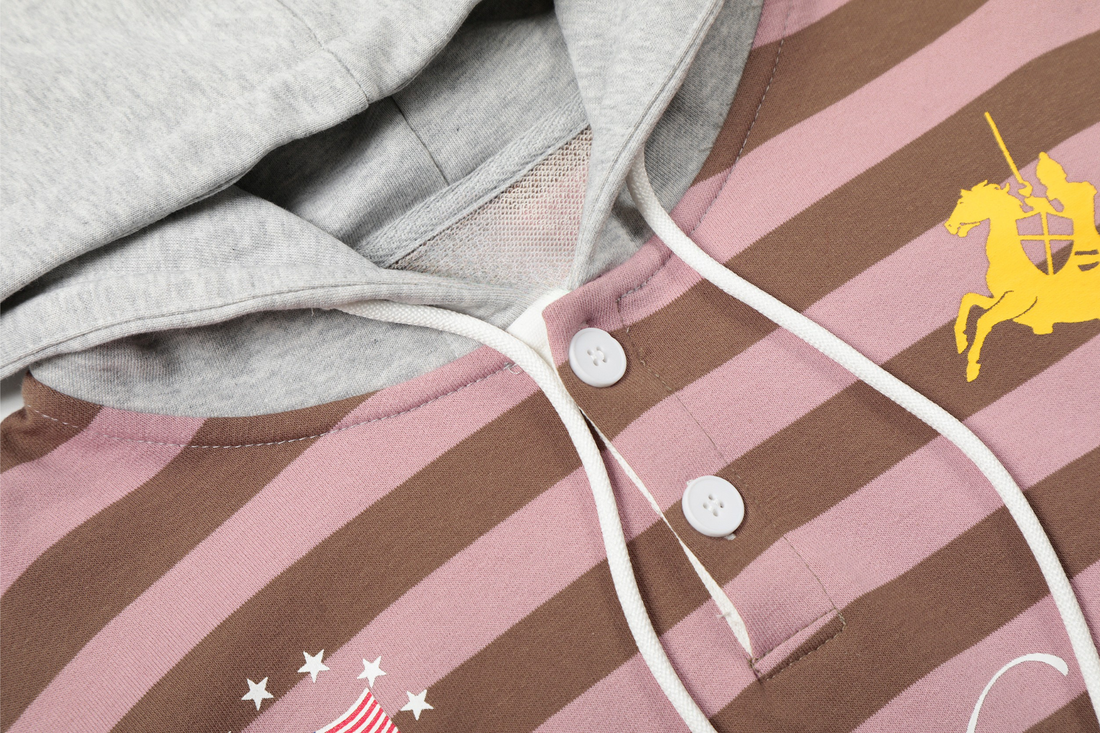 3-6-5.shop Striped Rugby Hoodie