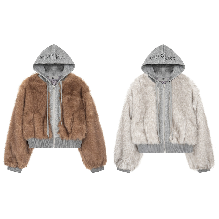 3-6-5.shop Faux Fur Hooded Jacket