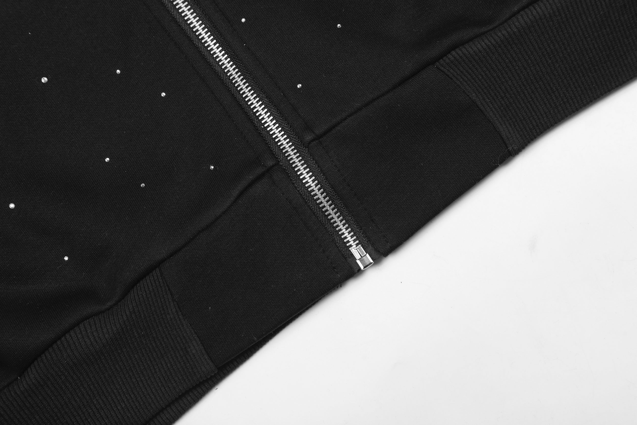 3-6-5.shop All-Over Rhinestone Zip Hoodie