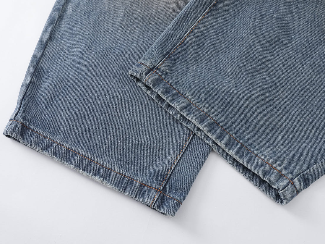 3-6-5.shop Vintage Washed Distressed Jeans