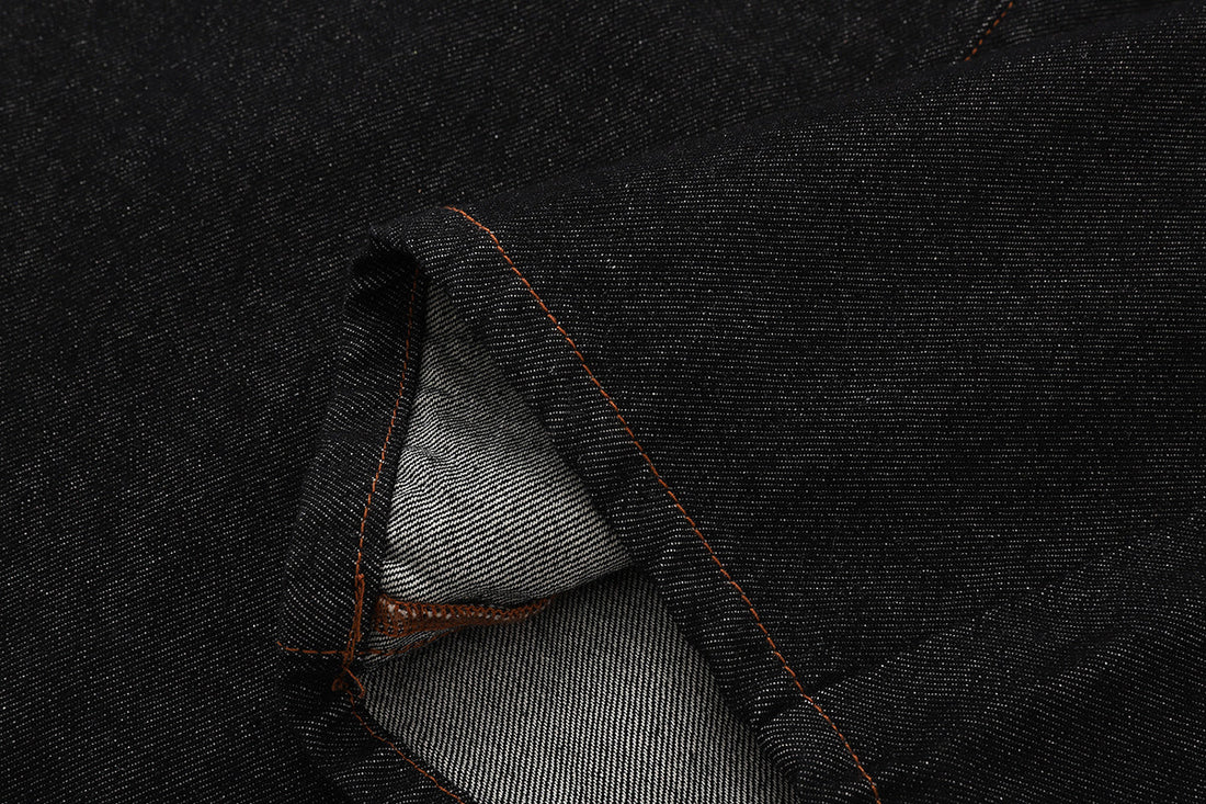 3-6-5.shop Curved Rivet Denim Pants