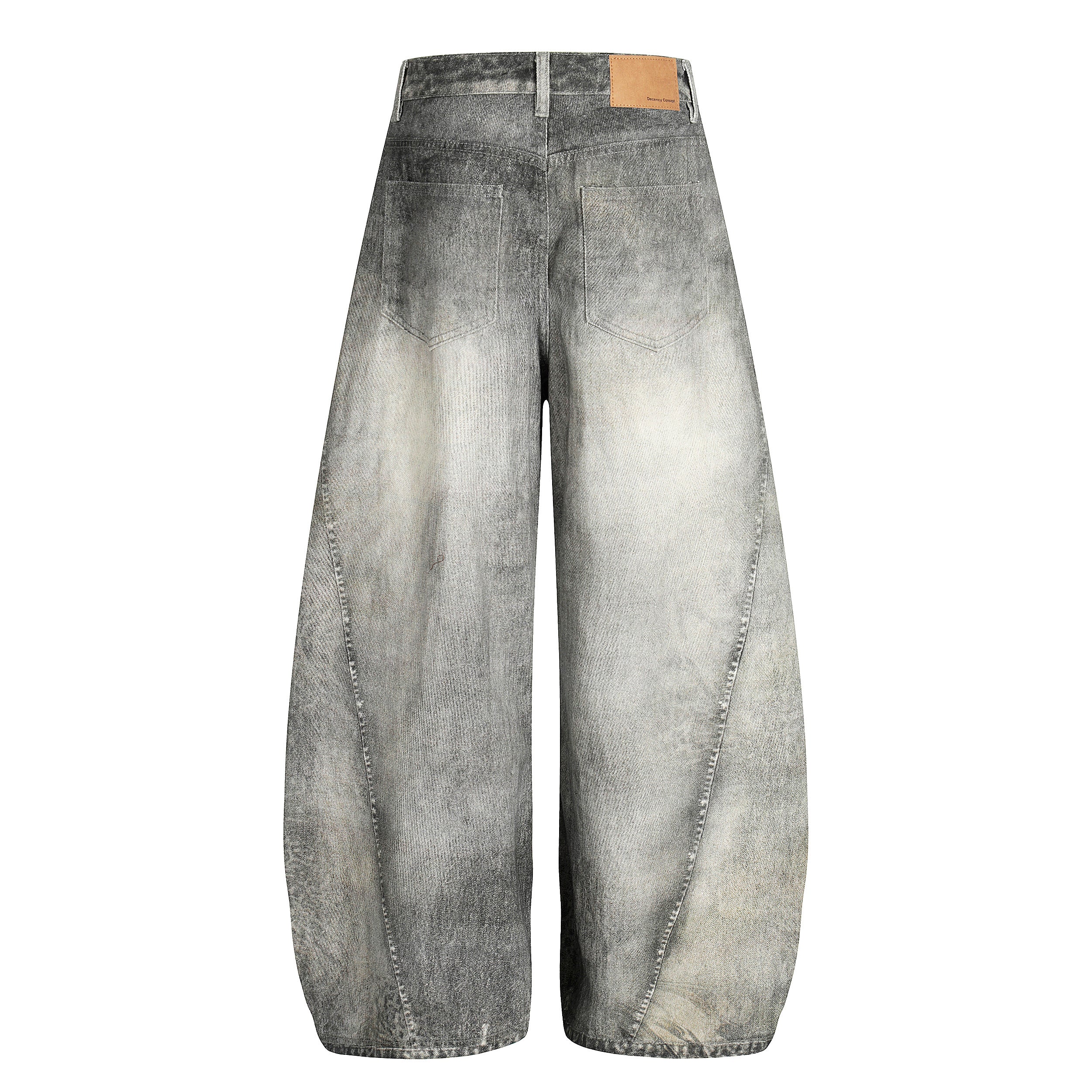 3-6-5.shop Washed Curved Denim Pants