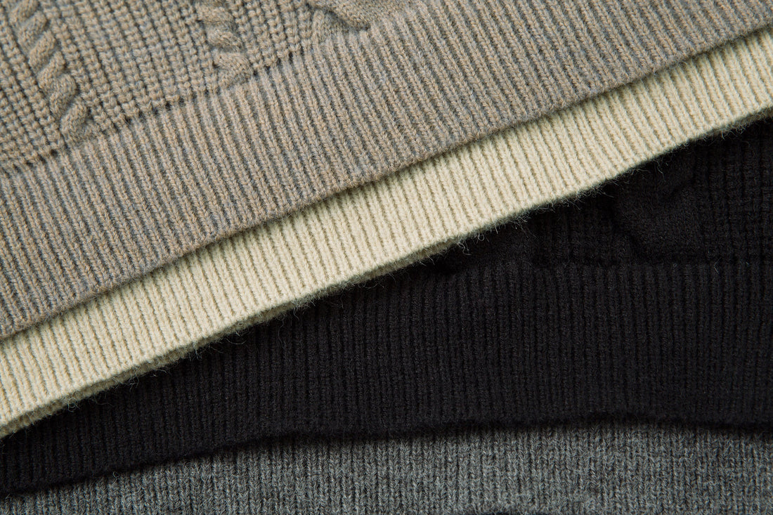 3-6-5.shop Vintage Cable Knit Polo Sweater