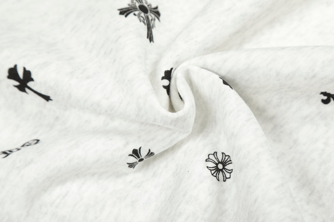 3-6-5.shop All-Over Cross Print Hooded Jacket