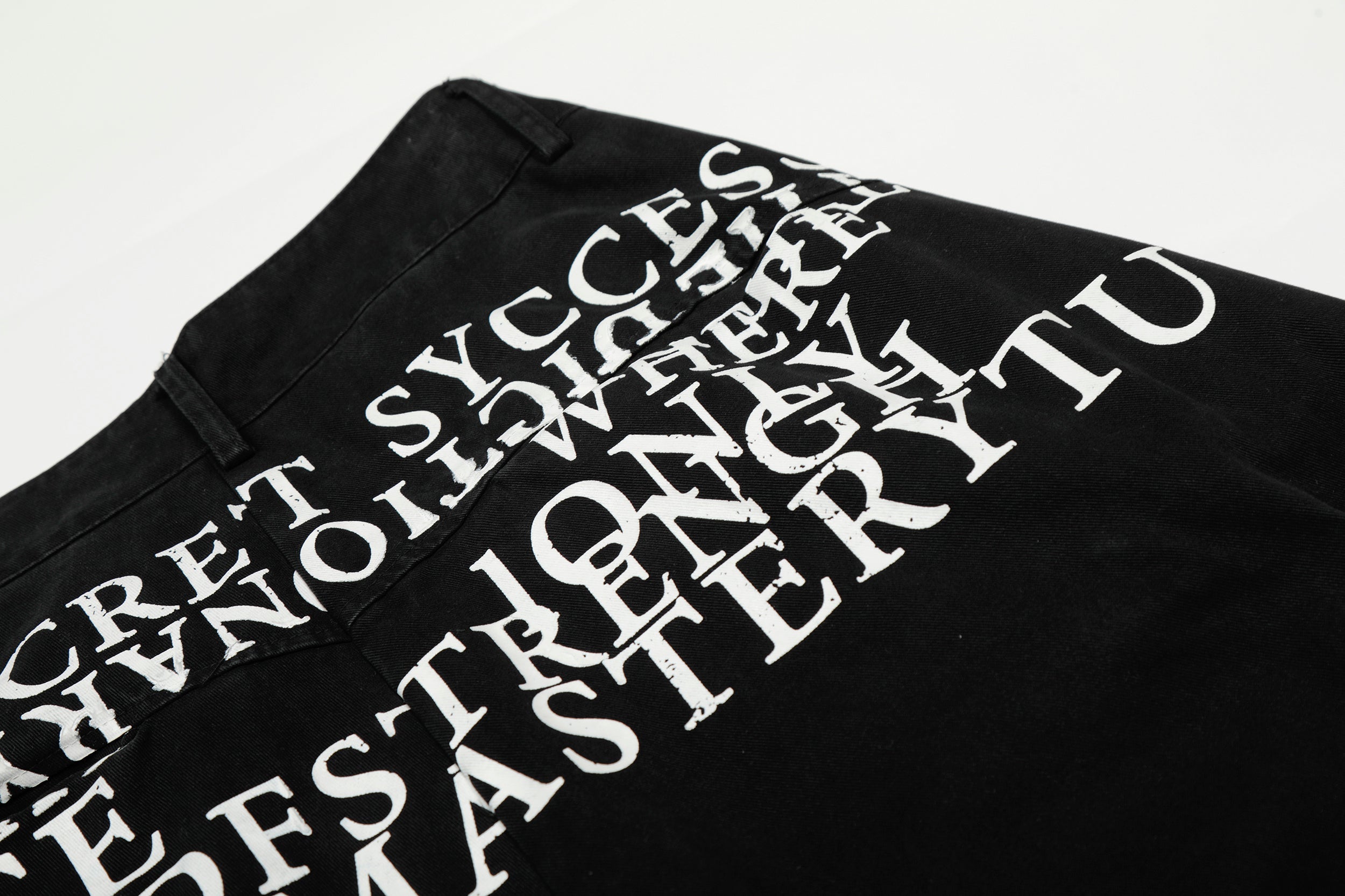 3-6-5.shop Typography Cargo Wide-Leg Pants