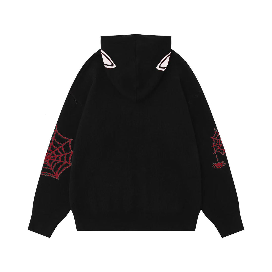 3-6-5.shop Spider Web Knit Zip Hoodie