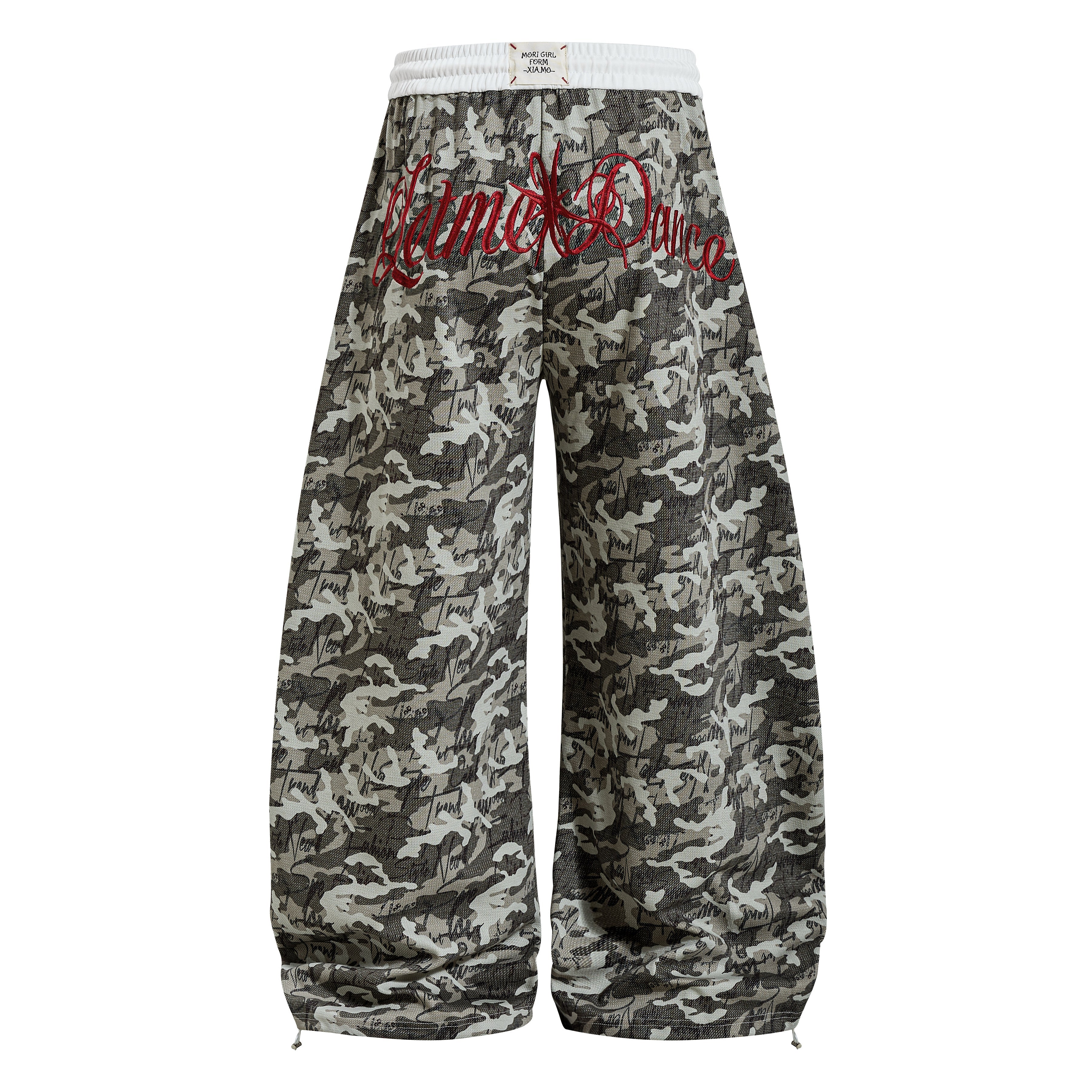 3-6-5.shop Camo Script Wide-Leg Pants