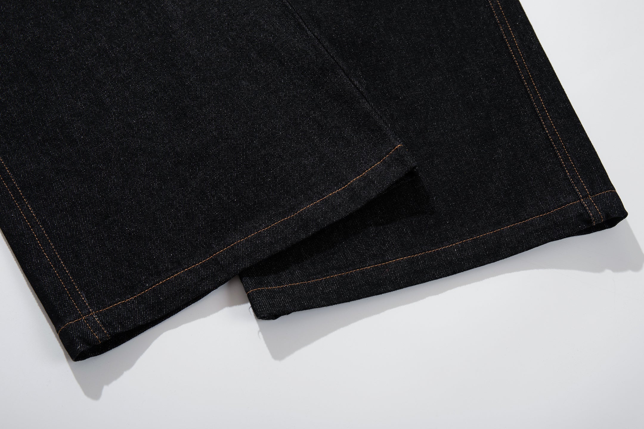 3-6-5.shop Curved Panel Wide Leg Denim Pants