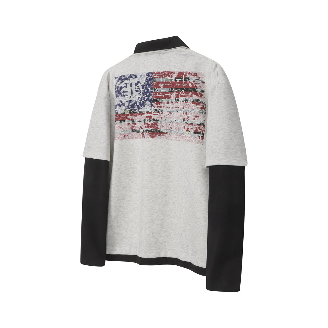 3-6-5.shop Layered Polo Long Sleeve Tee