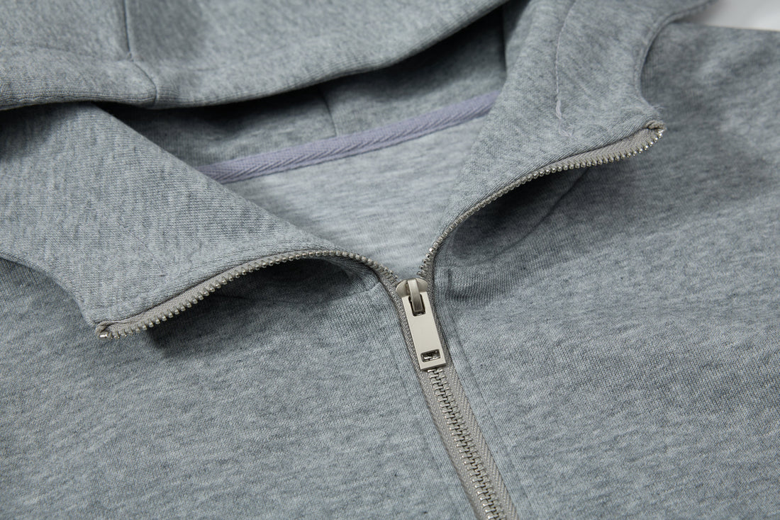 3-6-5.shop Curved Panel Full-Zip Hoodie