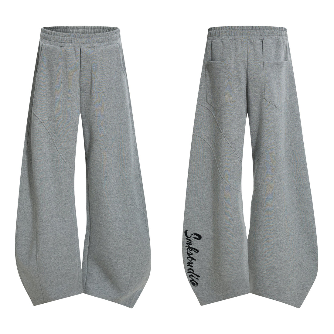 3-6-5.shop Curved Panel Wide-Leg Sweatpants