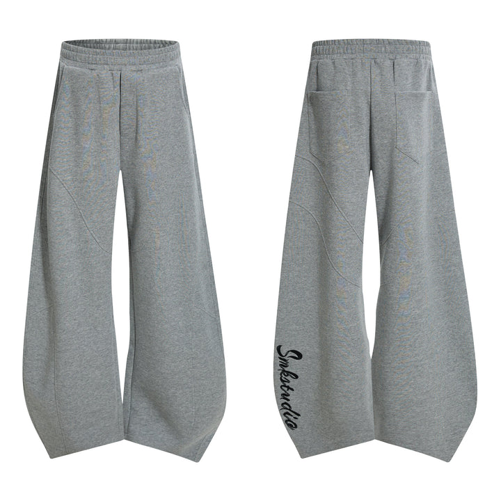 3-6-5.shop Curved Panel Wide-Leg Sweatpants