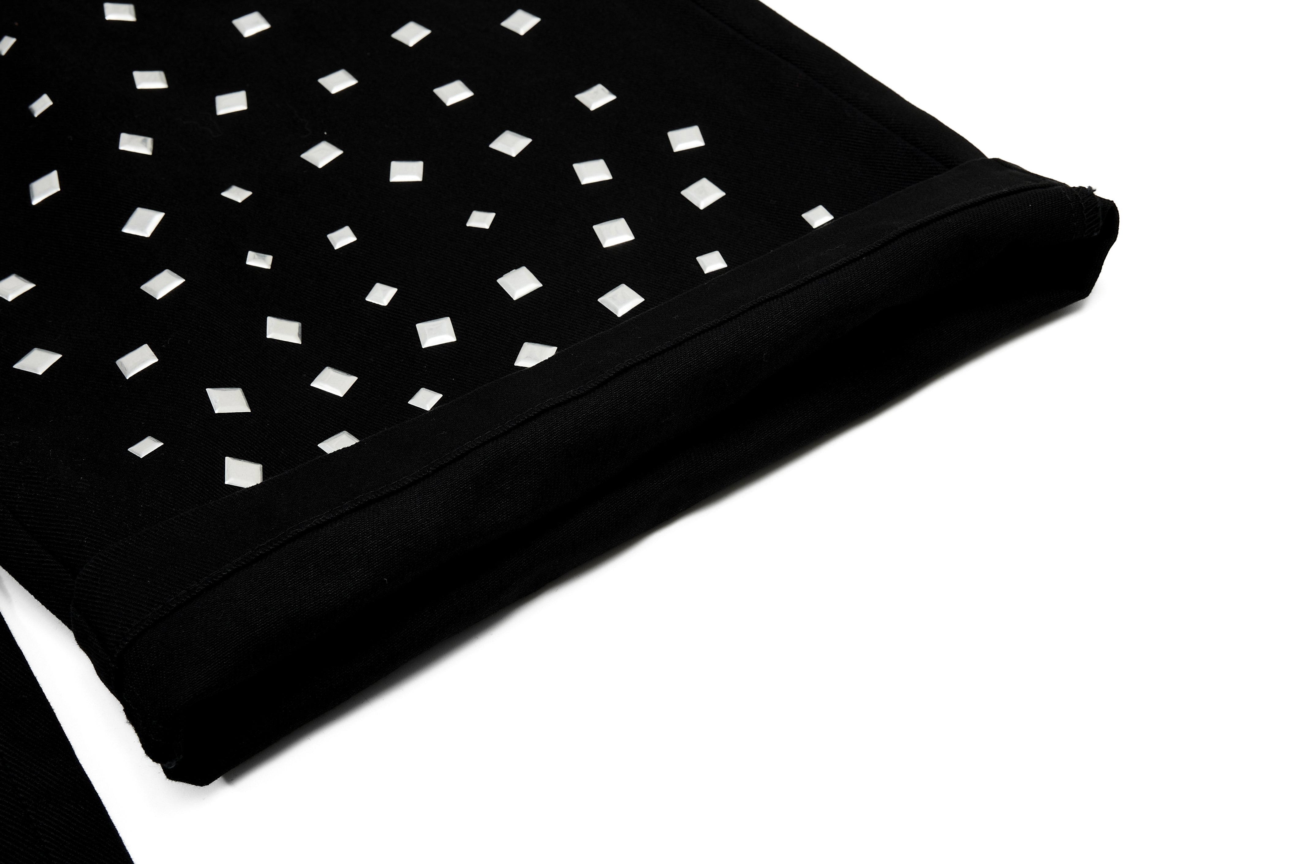 3-6-5.shop Stud Detail Wide-Leg Pants