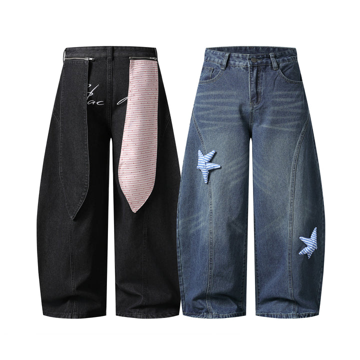 3-6-5.shop Star Patch Denim Pants
