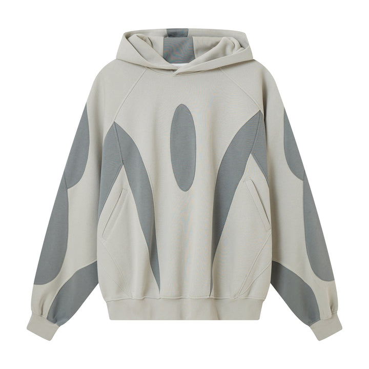 3-6-5.shop Multi-Panel Contrast Hooded Sweatshirt