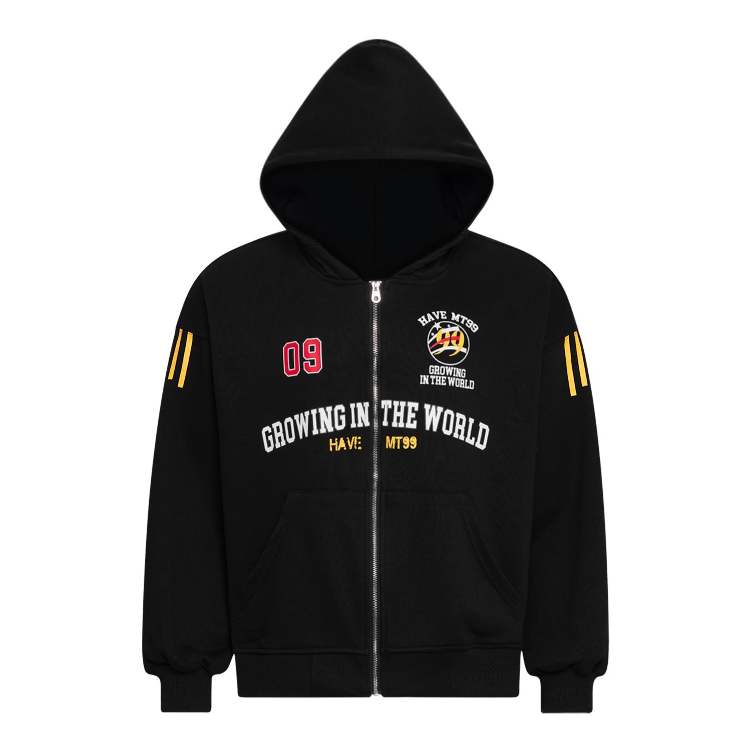 3-6-5.shop Split Camouflage Zip-Up Hoodie