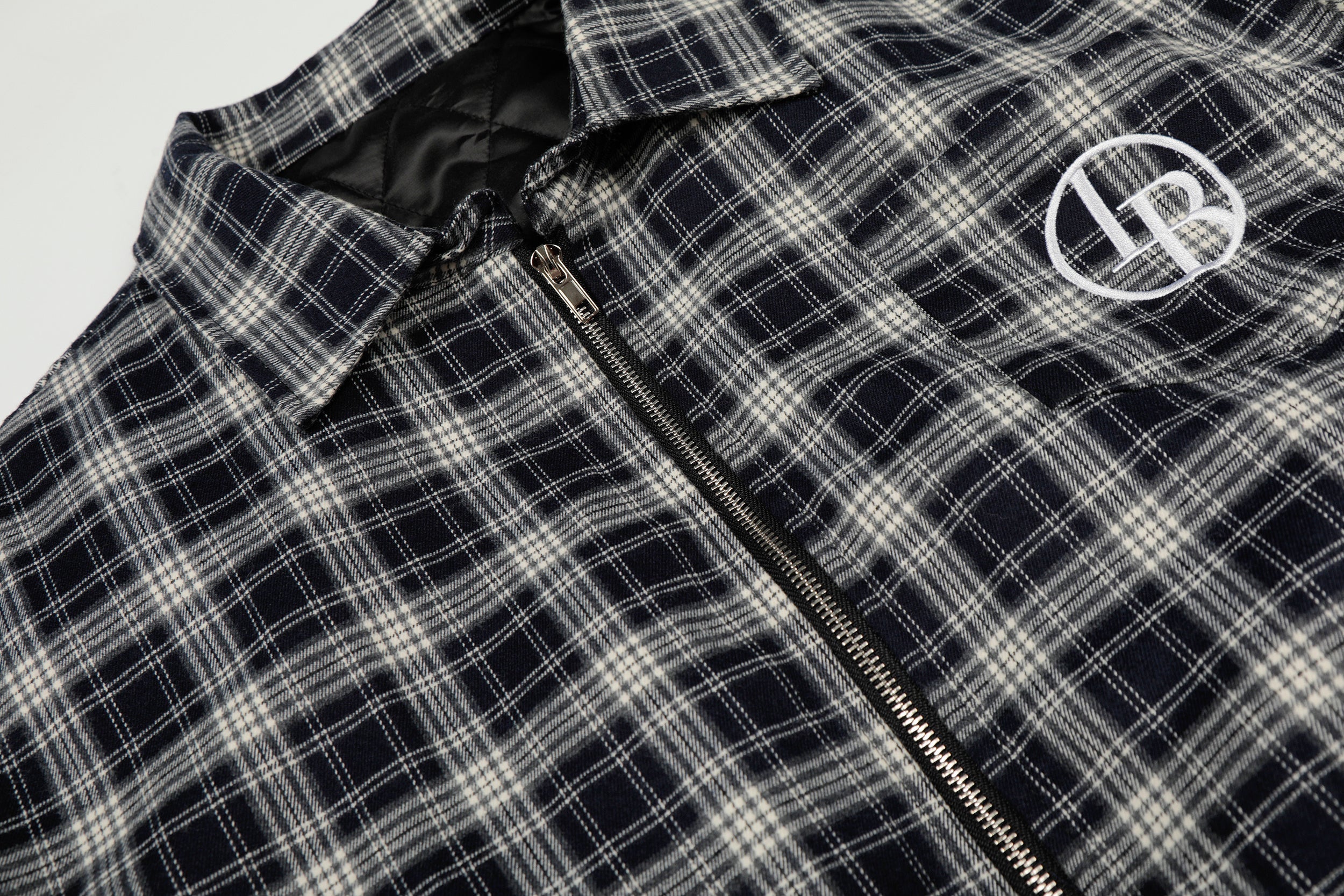 3-6-5.shop Plaid Hybrid Bomber Jacket