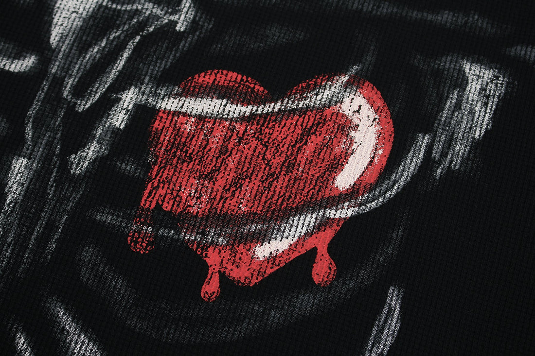 3-6-5.shop Melted Heart Ribcage Graphic Tee