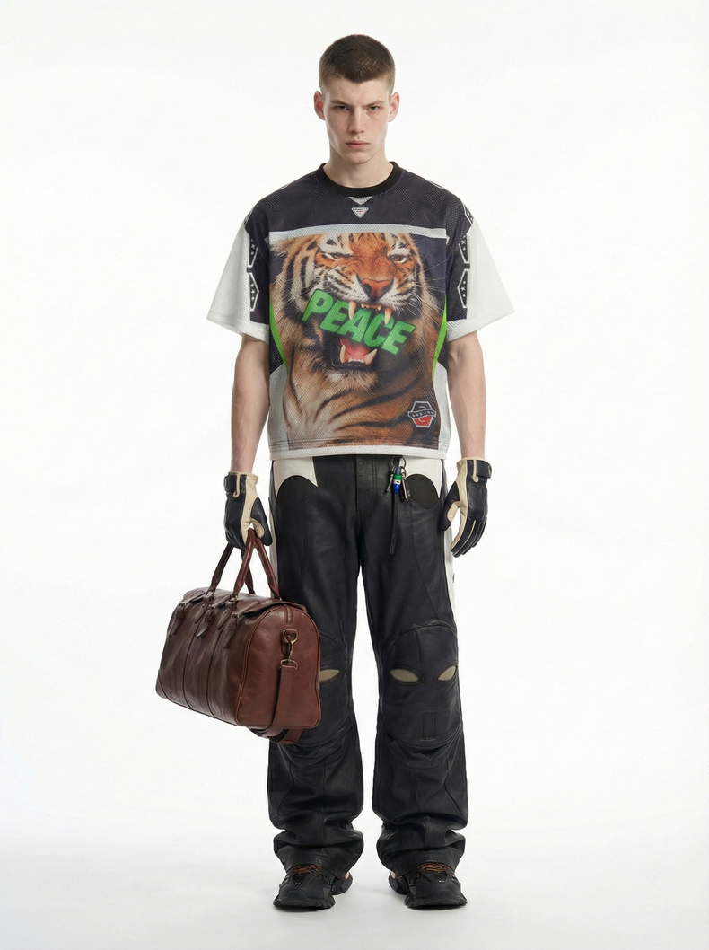 3-6-5.shop Tiger Peace Mesh Jersey