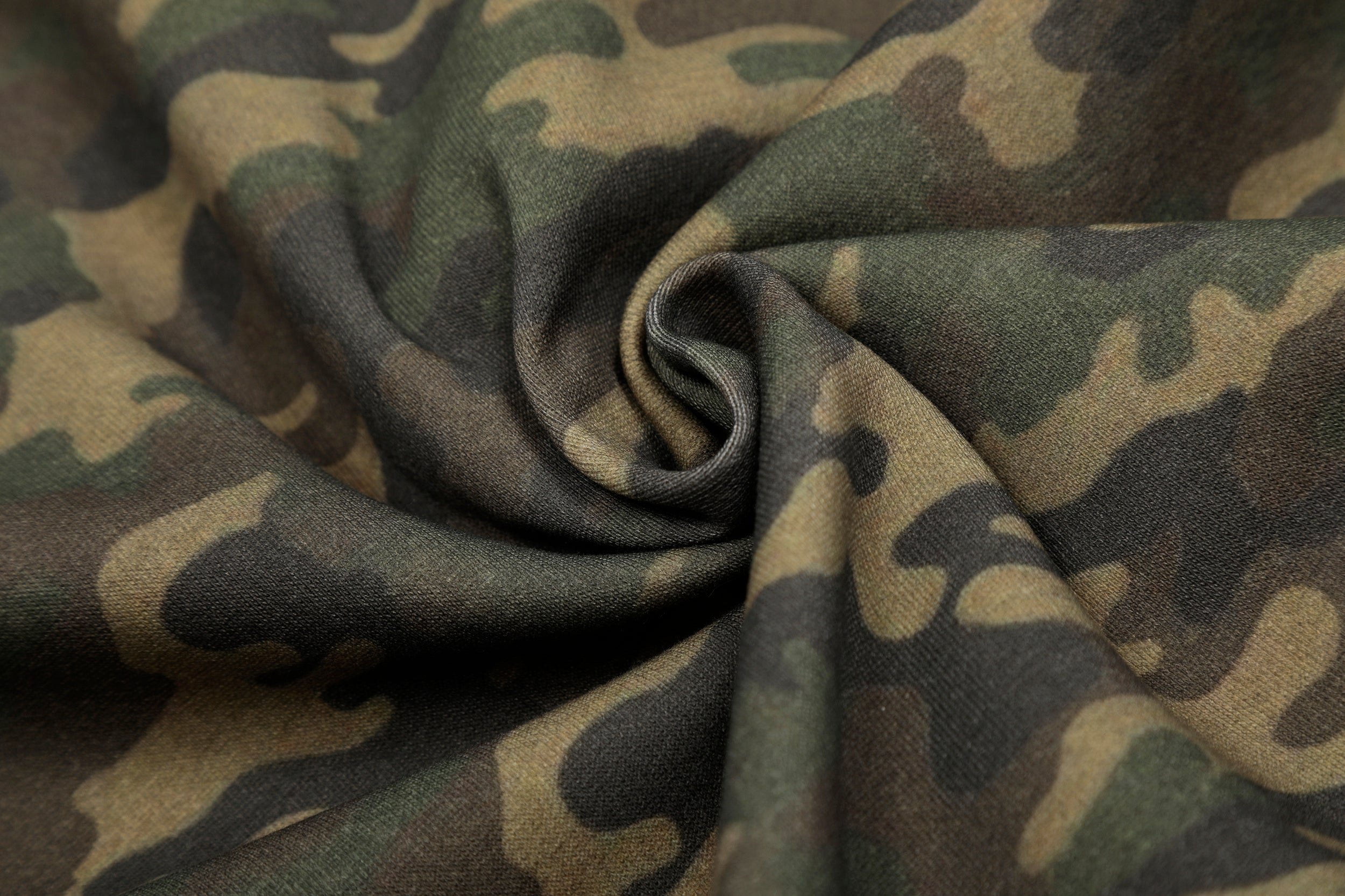 3-6-5.shop Camo Chenille Patch Half-Zip Hoodie