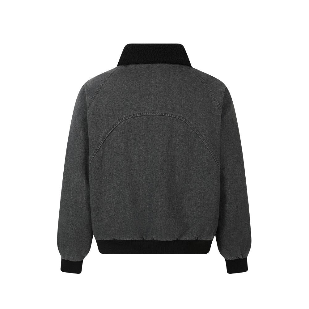 3-6-5.shop Quilted Denim Sherpa Jacket
