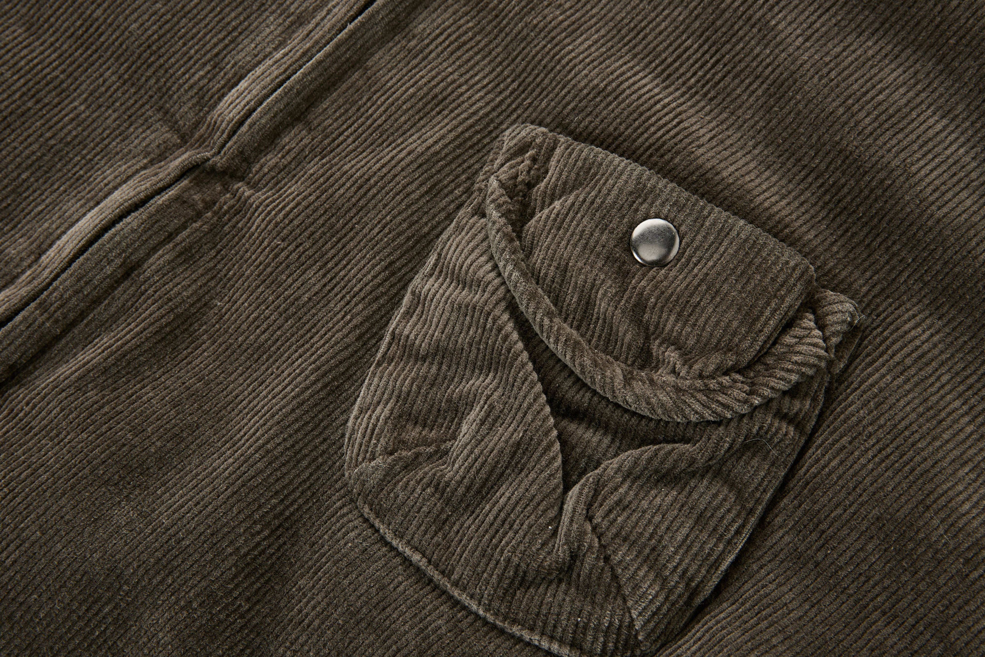 3-6-5.shop Corduroy Utility Bomber Jacket