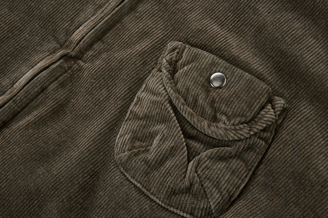 3-6-5.shop Corduroy Utility Bomber Jacket