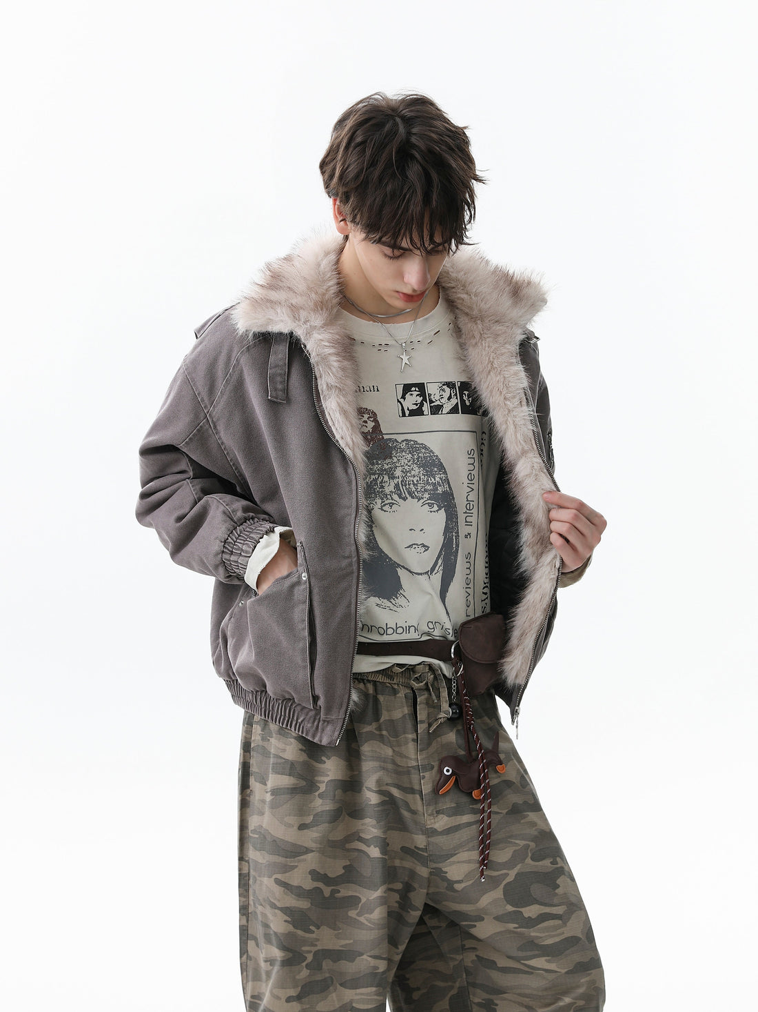 3-6-5.shop Fleece-Lined Utility Jacket