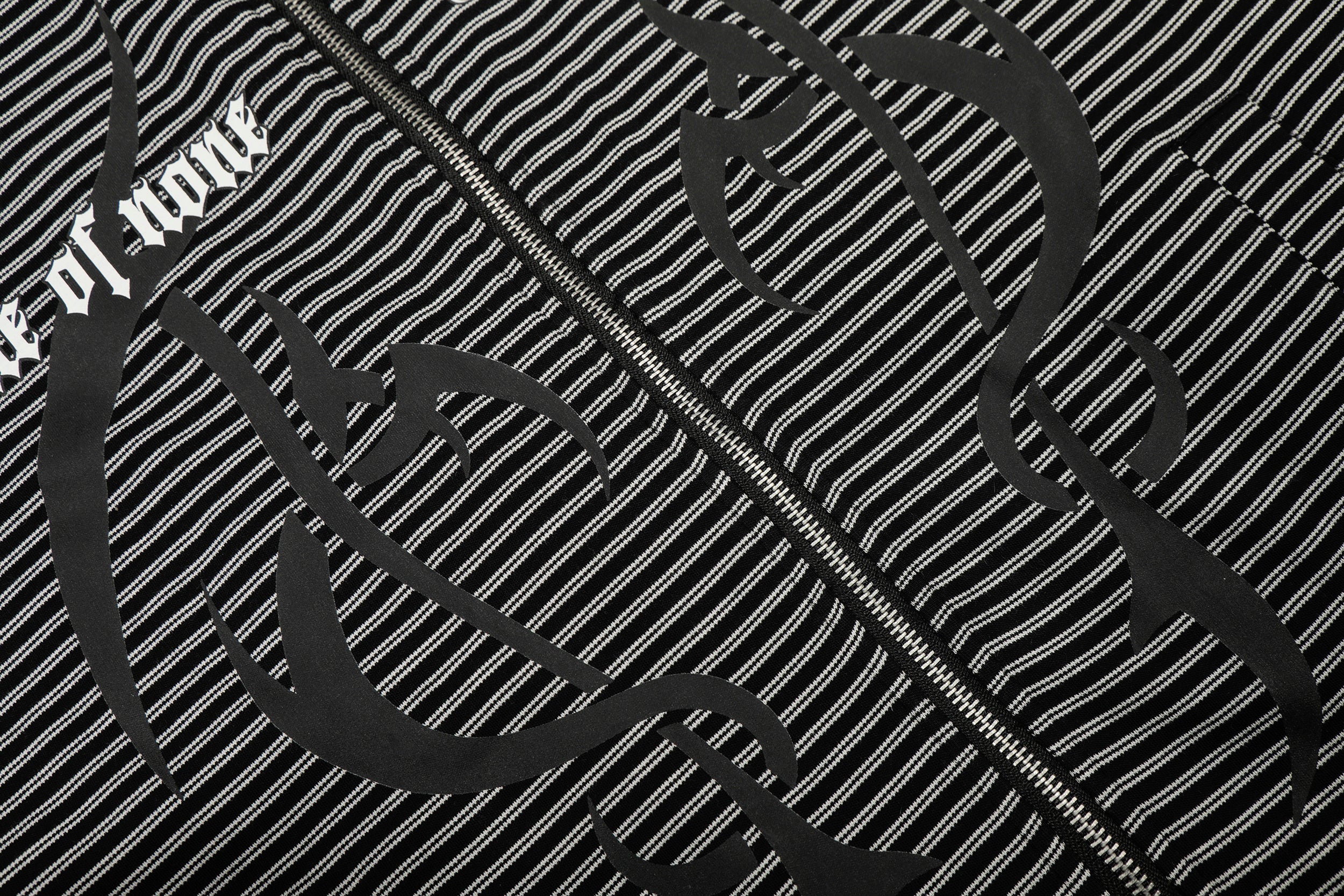 3-6-5.shop Striped Graphic Zip Hoodie