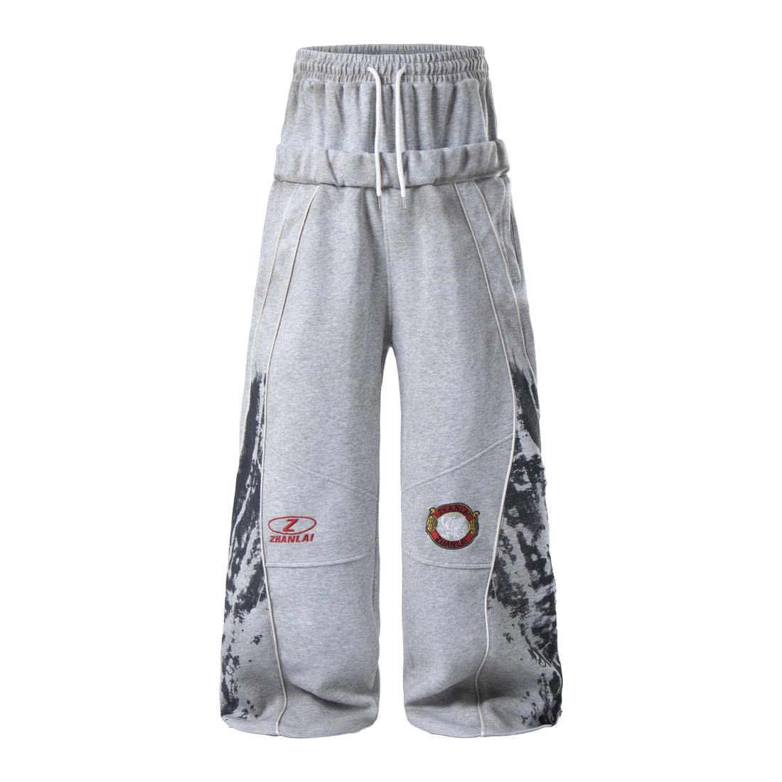 3-6-5.shop Tech Panel Wide-Leg Sweatpants