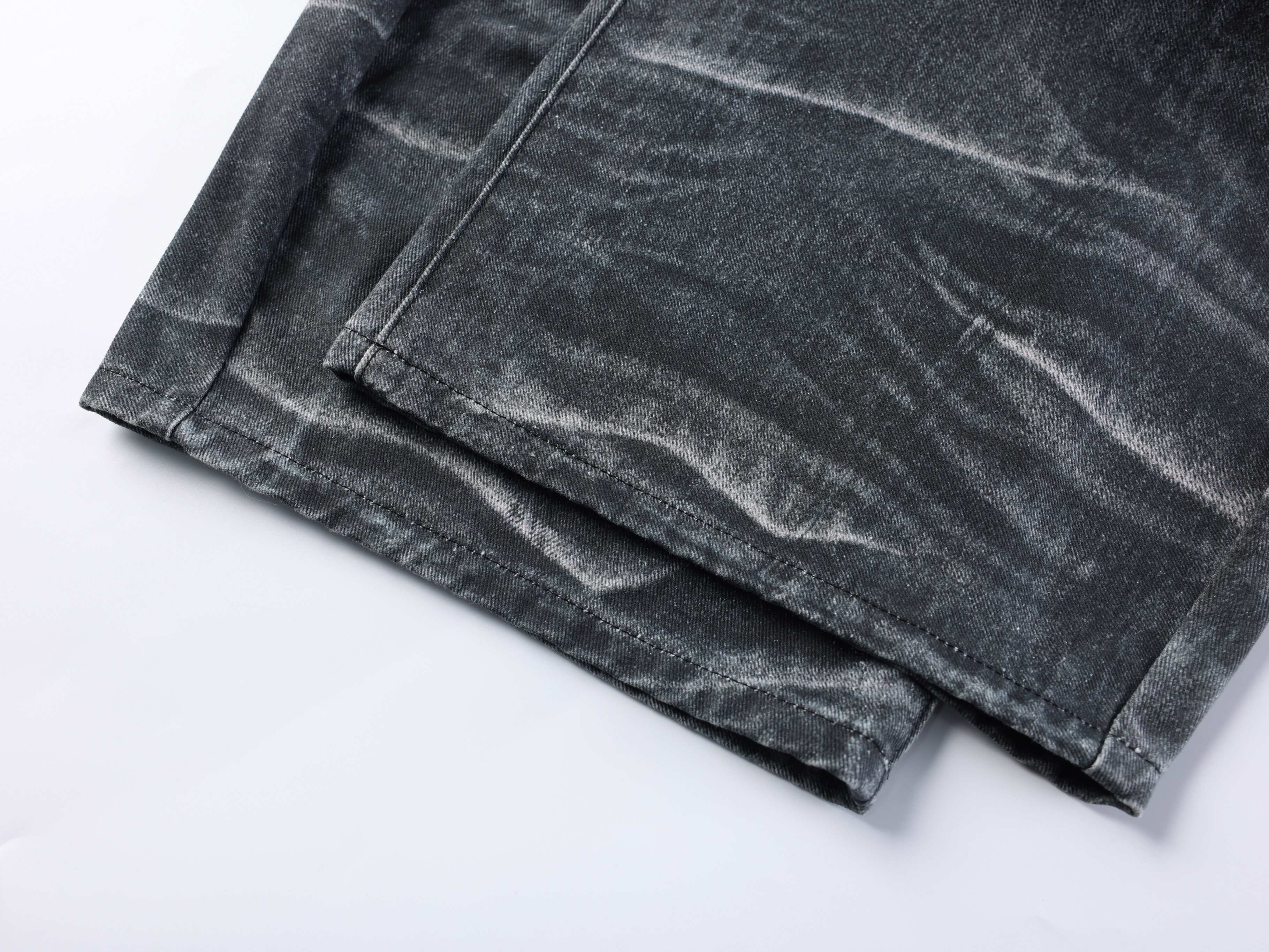 3-6-5.shop Washed Studded Wide-Leg Jeans