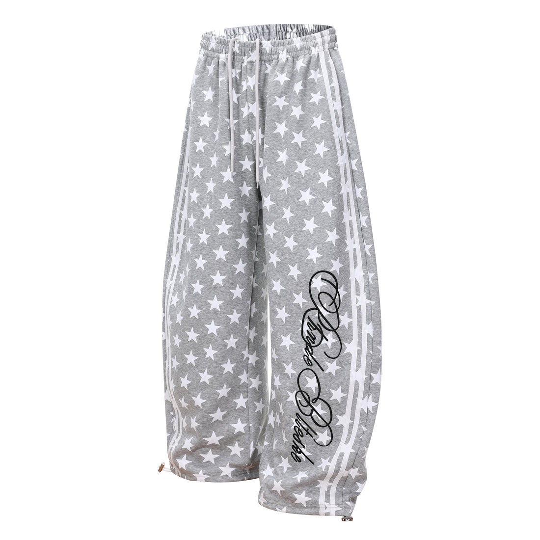 3-6-5.shop Star Print Wide-Leg Sweatpants