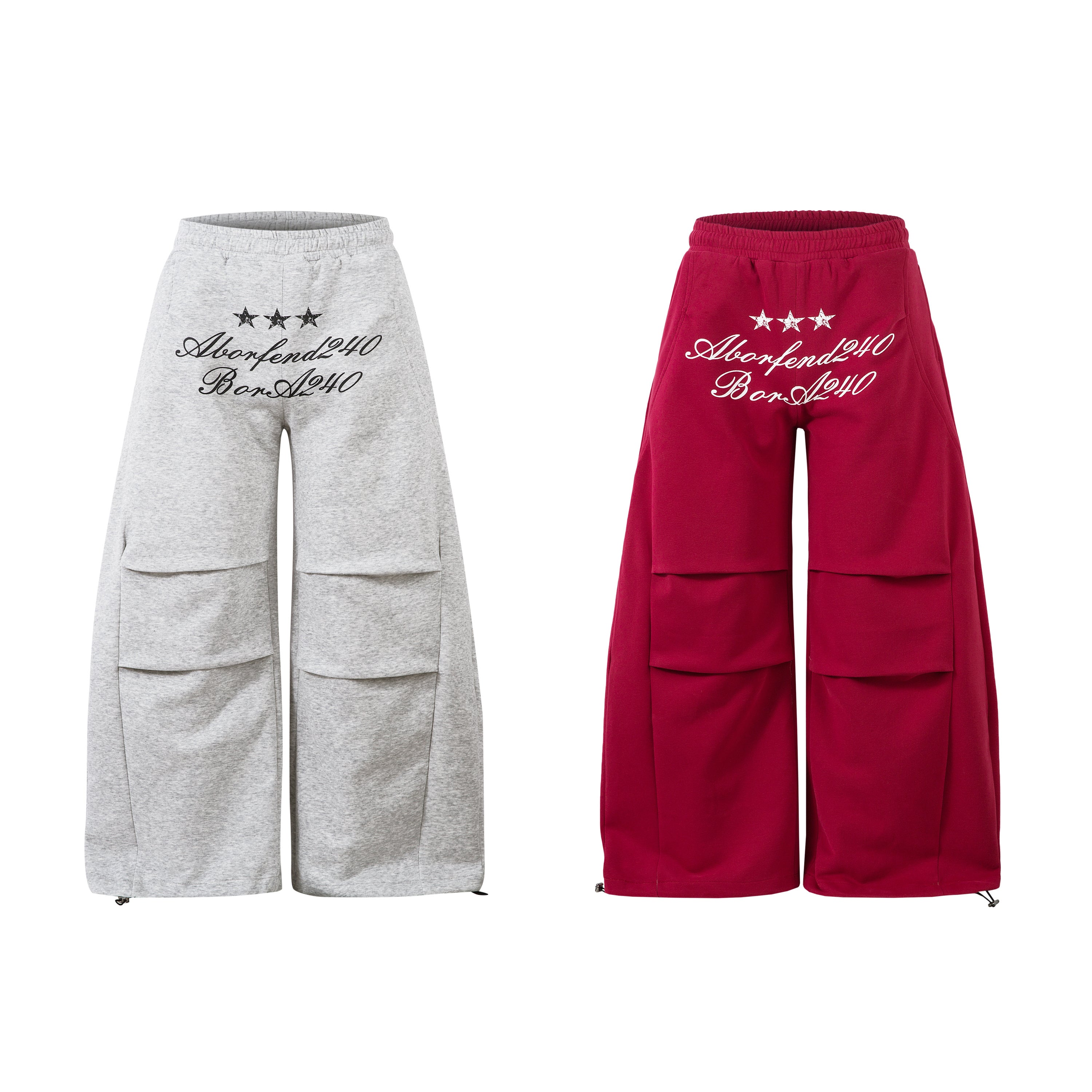 3-6-5.shop Embroidered Multi-Pocket Sweat Cargo Pants